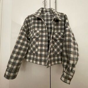 Plaid cropped jacket